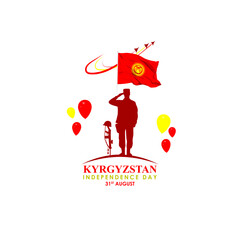 Vector illustration of Kyrgyzstan Independence Day social media feed template