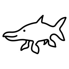 Ichthyosaurus Lineart