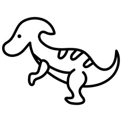 Parasaurolophus Lineart