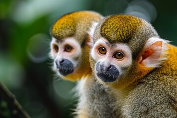 Fototapeta premium Close-up of monkeys,Singapore