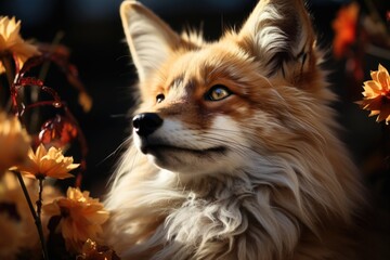 Obraz premium FOX WATERCOLOR PAINT, generative IA