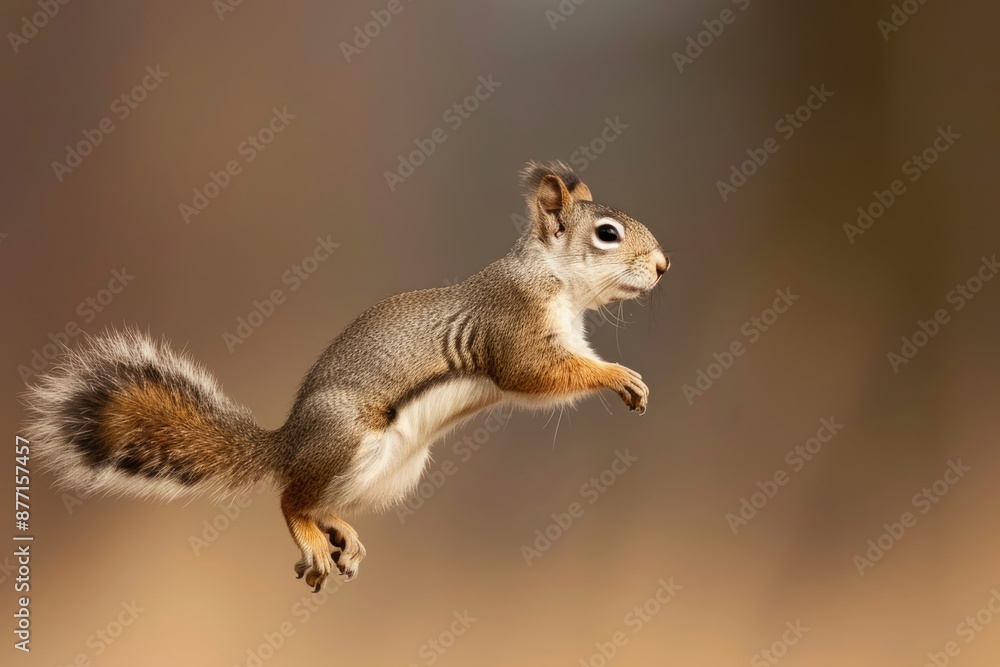 Canvas Prints Eastern Gray Squirrel jumping take in southern MN in the wild