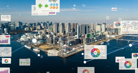 都市とデジタルデータ　バナー・広告向け横長ビジュアル