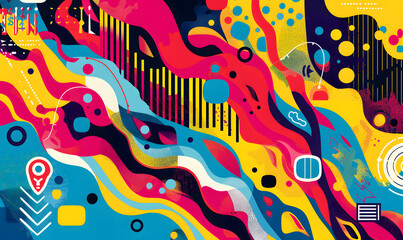 Obraz premium graphic backgrounds related to technology, communication, and the internet