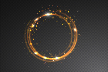 Abstract light neon background. luminous circle. Luminous spiral cover. Wake wave, fire path trail line and swirl effect curve. Food isolated. space tunnel. Ellipse shimmery color. Orange glitter.