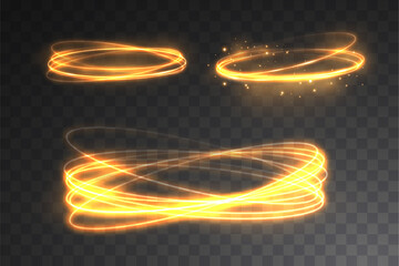 Abstract light neon background. luminous circle. Luminous spiral cover. Wake wave, fire path trail line and swirl effect curve. Food isolated. space tunnel. Ellipse shimmery color. Orange glitter.