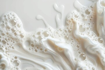 Soap lather on a white background