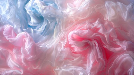 Obraz premium Fluffy, pastel-hued cotton candy swirled gracefully like a whirlwind.