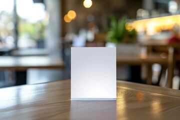 Tablet Tent Talkers Promotional Menu cards white blank Empty for mock up design and templates