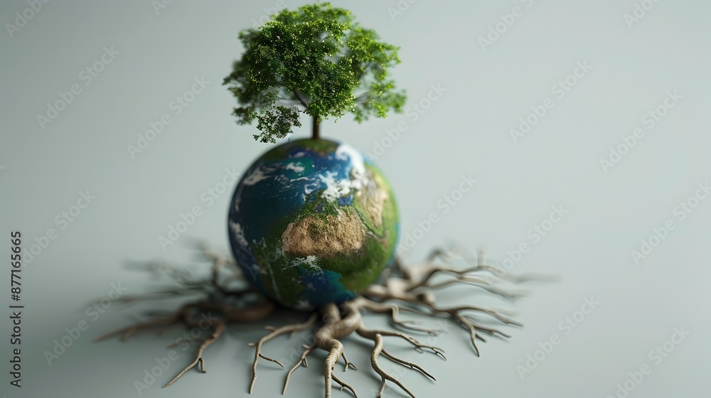 Poster rooted globe:visualizing the interconnected environmental resilience