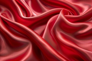 Obraz premium Luxurious Red Silk Fabric Background