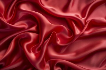 Obraz premium Luxurious Red Satin Fabric Background