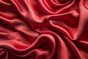 Fototapeta premium Elegant Red Satin Fabric