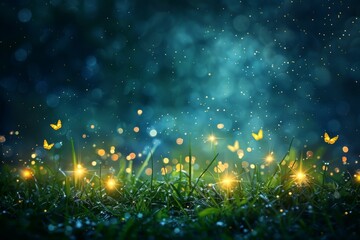 Fototapeta premium Magical Night Meadow