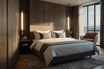 bedroom in hotel