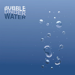Underwater background with air bubbles. Vector illustration