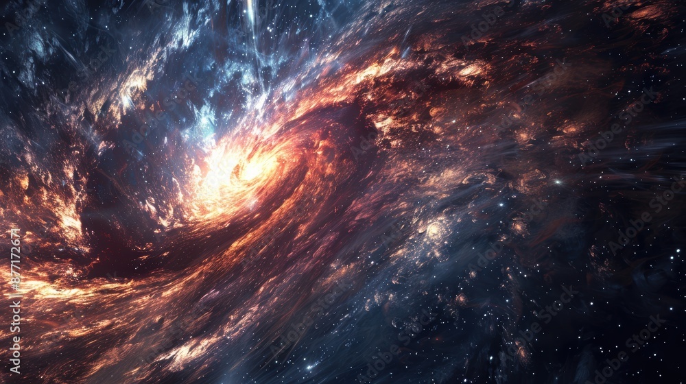 Canvas Prints enigmatic celestial event horizon captured in swirling matter clouds