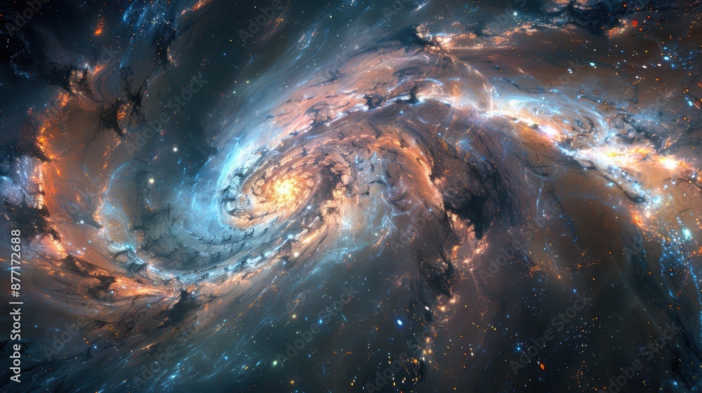 Wall mural a mesmerizing image of a celestial event horizon with swirling matter
