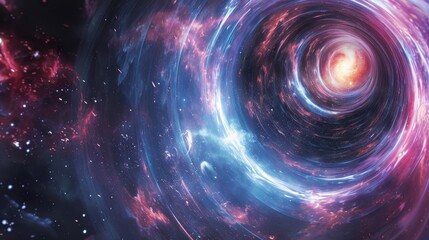 Obraz premium Cosmic Portal: Enthralling Wormhole Linking Dimensions in Space-Time