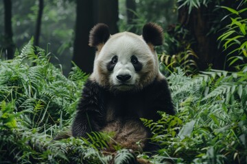 Obraz premium Giant Panda in a Lush Forest