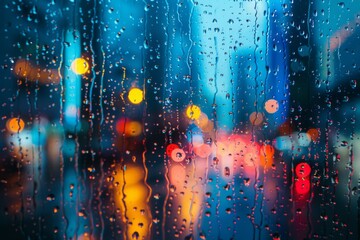 Rainy Night Cityscape