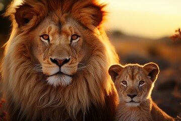 Obraz premium Powerful eagle face, generative IA