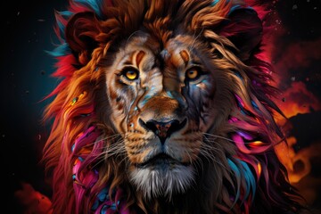 POP Art Style Colorful Eagle, generative IA