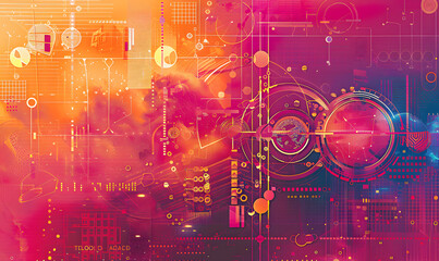 Fototapeta premium graphic backgrounds related to technology, communication, and the internet
