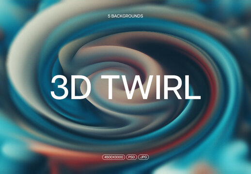 3D Twirl Abstract Backgrounds Textures