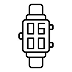 Digital Clock Lineart