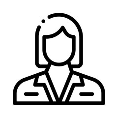 Obraz premium businesswoman line icon