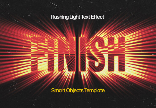 Rushing Light Text Effect Mockup