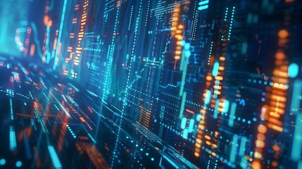 Fototapeta premium Quantum Computing Empowers Dynamic Digital Trading Insights in Financial Markets