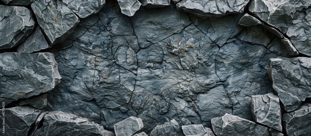 Poster A background made of stone with an open area for inserting a picture known as a copy space image