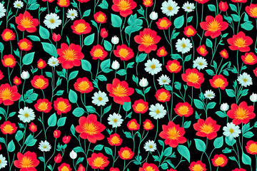 seamless pattern with flowers