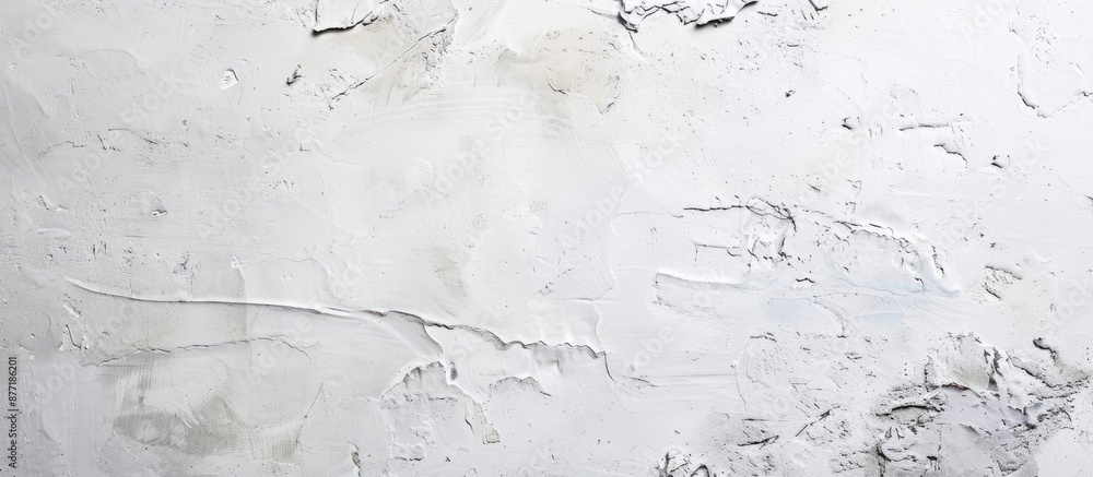 Aufkleber Background featuring a smooth white painted concrete wall texture with space for adding images. with copy space image. Place for adding text or design