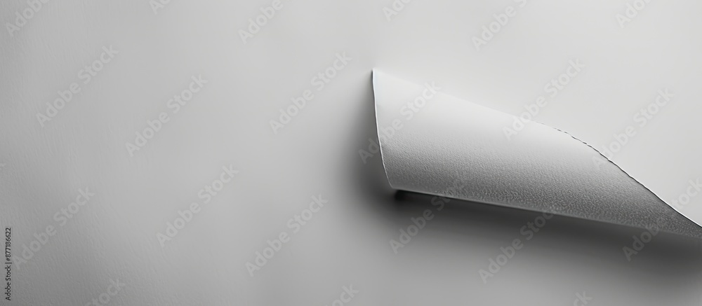 Poster gray background with copy space image of a blank sheet of paper