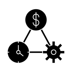 Obraz premium Time Management Glyph