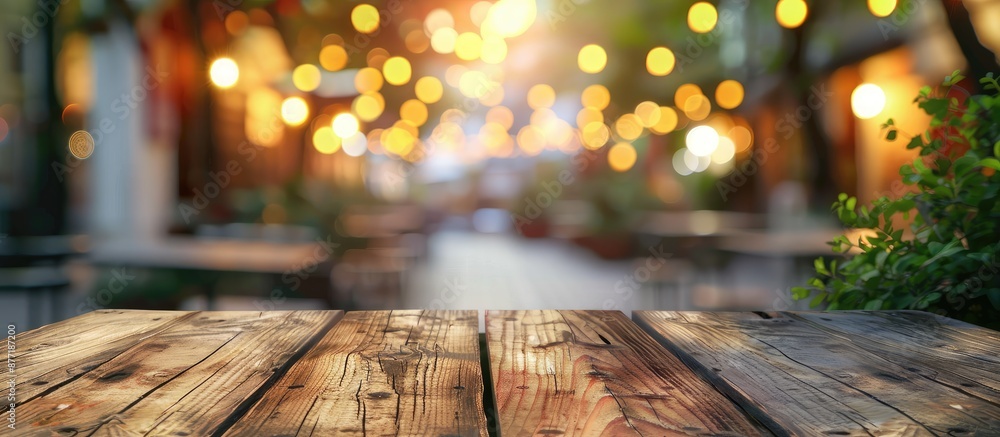 Poster blurred background complements deserted terrace ideal for a copy space image