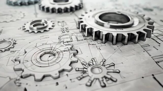 Gear transmission drawing background