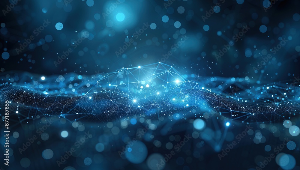 Poster abstract network of connected points