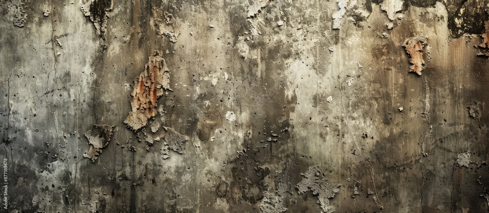 Poster background of a grungy wall with a dirty cement appearance offers a copy space image