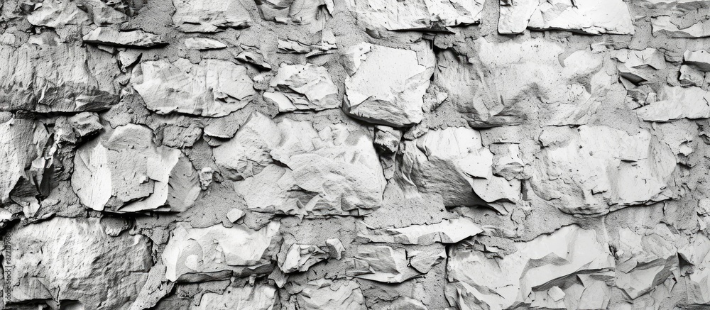 Poster black and white stone structure as background with copy space image