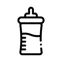 baby bottle line icon