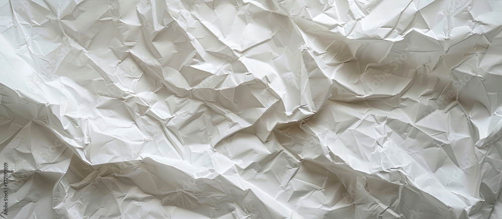 Poster Background with a white creased and crumpled paper texture for a grungy look perfect for displaying text or graphics with copy space image