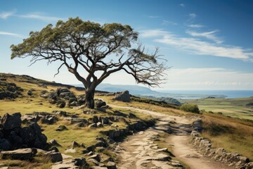 Winter Harmony A Modern Urban Park under the Impressionist Winter Push, generative IA