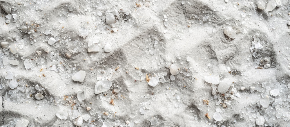 Aufkleber white quartz sand background texture with copy space image