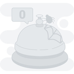 Empty notification illustration, perfect for user interface projects