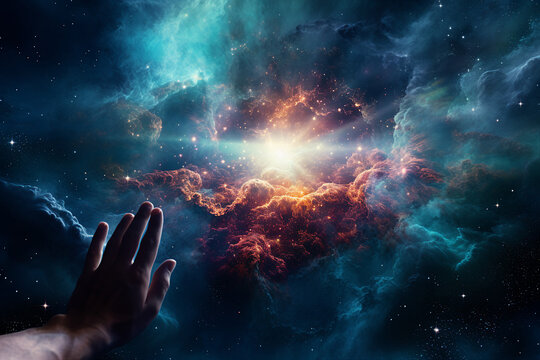 AI generated image concept of supernatural power heaven and magic
