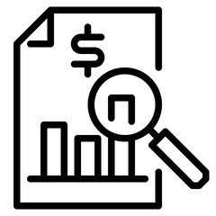analytic financial outline icon